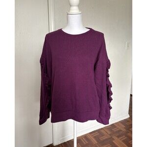 A New Day Women's Purple Long Sleeve Shirt Size XXL